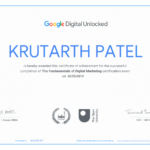 Google Digital Unlocked certificate